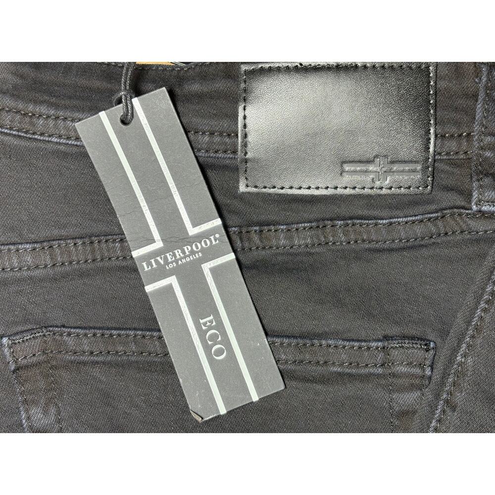 Liverpool Los Angeles Kingston Modern Straight Jeans Black Eco Stretch 38x30 NWT